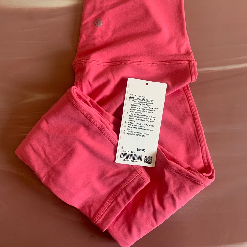 SOLD! Lululemon Align 25” Guava Pink size4